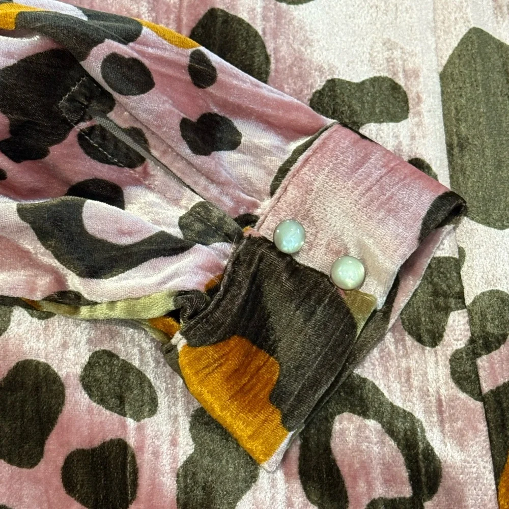 Anthropologie Layla Leopard Velvet Mini Dress - Picture 7 of 8